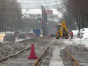 Реконструкция участка трамвайных путей в районе перекрестка улиц Коминтерна и 50-летия Победы идет по плану