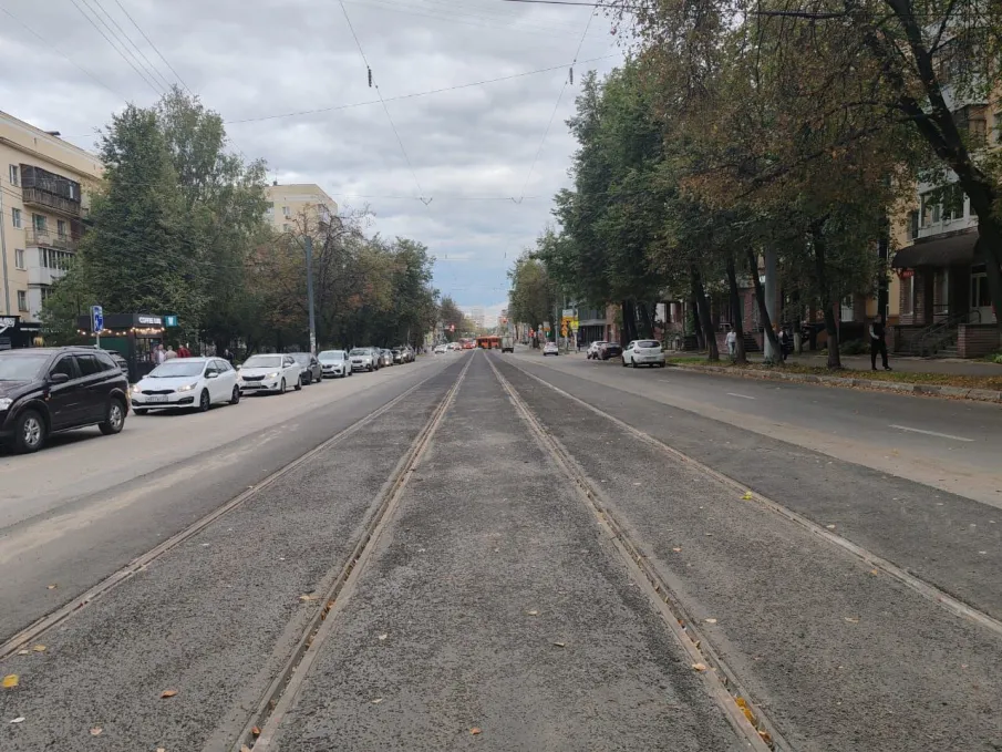 В заречной части Нижнего Новгорода продолжается реконструкция трамвайных путей