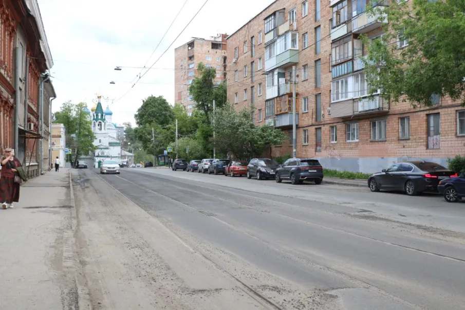 Замена трамвайных путей завершилась в Нижнем Новгороде на улице Добролюбова
