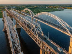 Реверсивное движение на Борском мосту