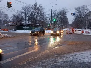 Перекресток улиц Пушкина и Тимирязева открыт для движения транспорта после работ по строительству тепловых сетей